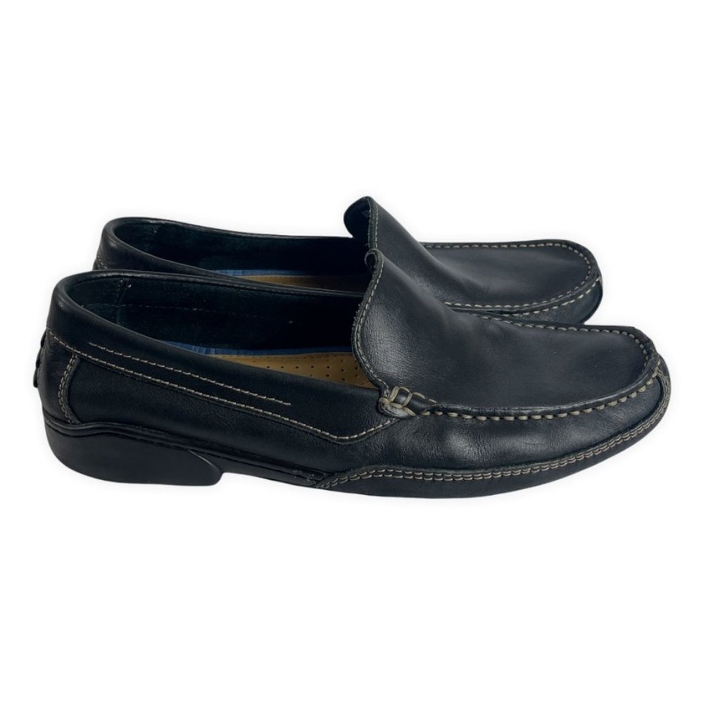 Giorgio Brutini Mens Sz‎ 11 Black Driving Moc Loafer Leather Vtg - Picture 5 of 11